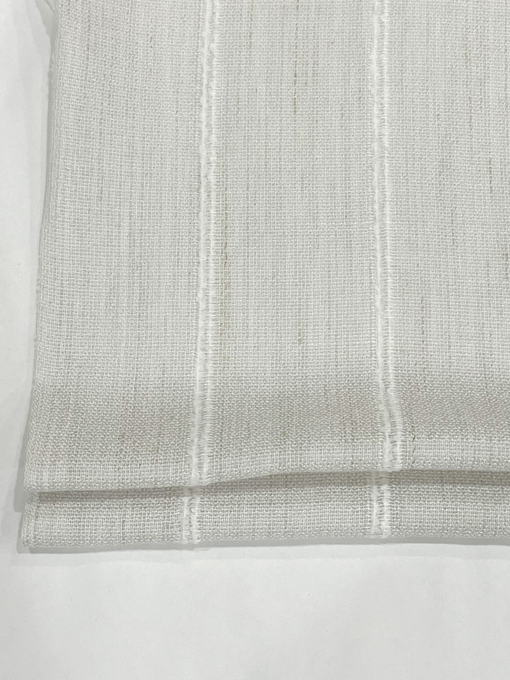 Stripe Embroidery Blend Linen Linen Flat Roman Shade / CL1060