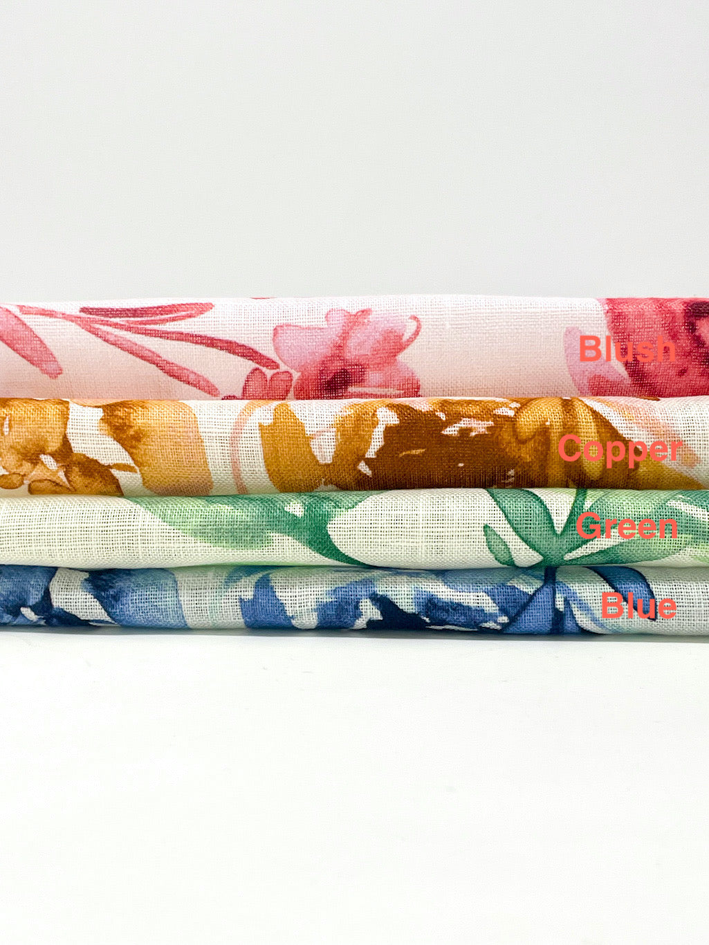 Water Roses Light Weight 100% Linen Fabric By The Yard/CL1105