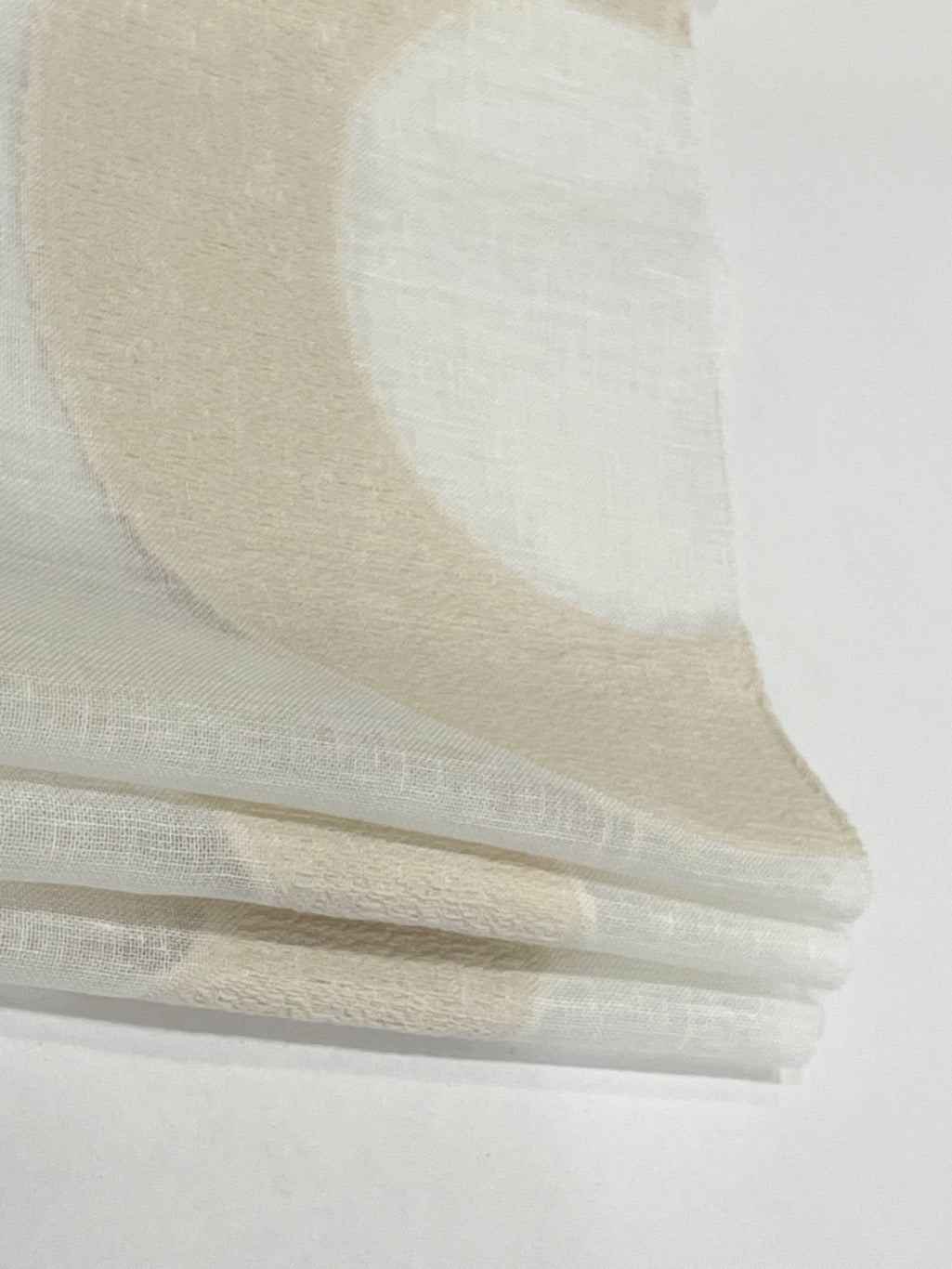 Circle Embroidery Geometric Linen Flat Roman Shade / CL1139