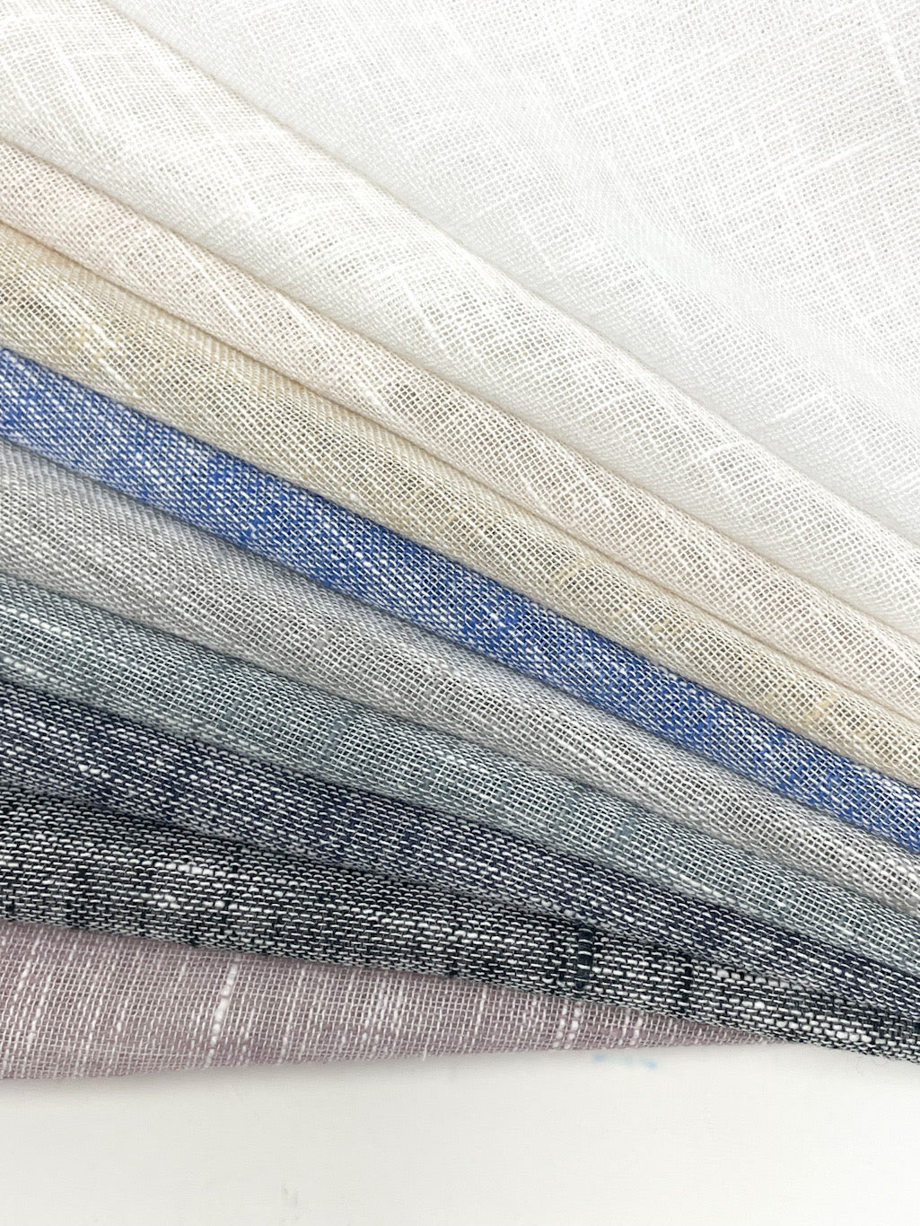 Grey Modern Sheer Linen Custom Flat Roman Shade / CL1034