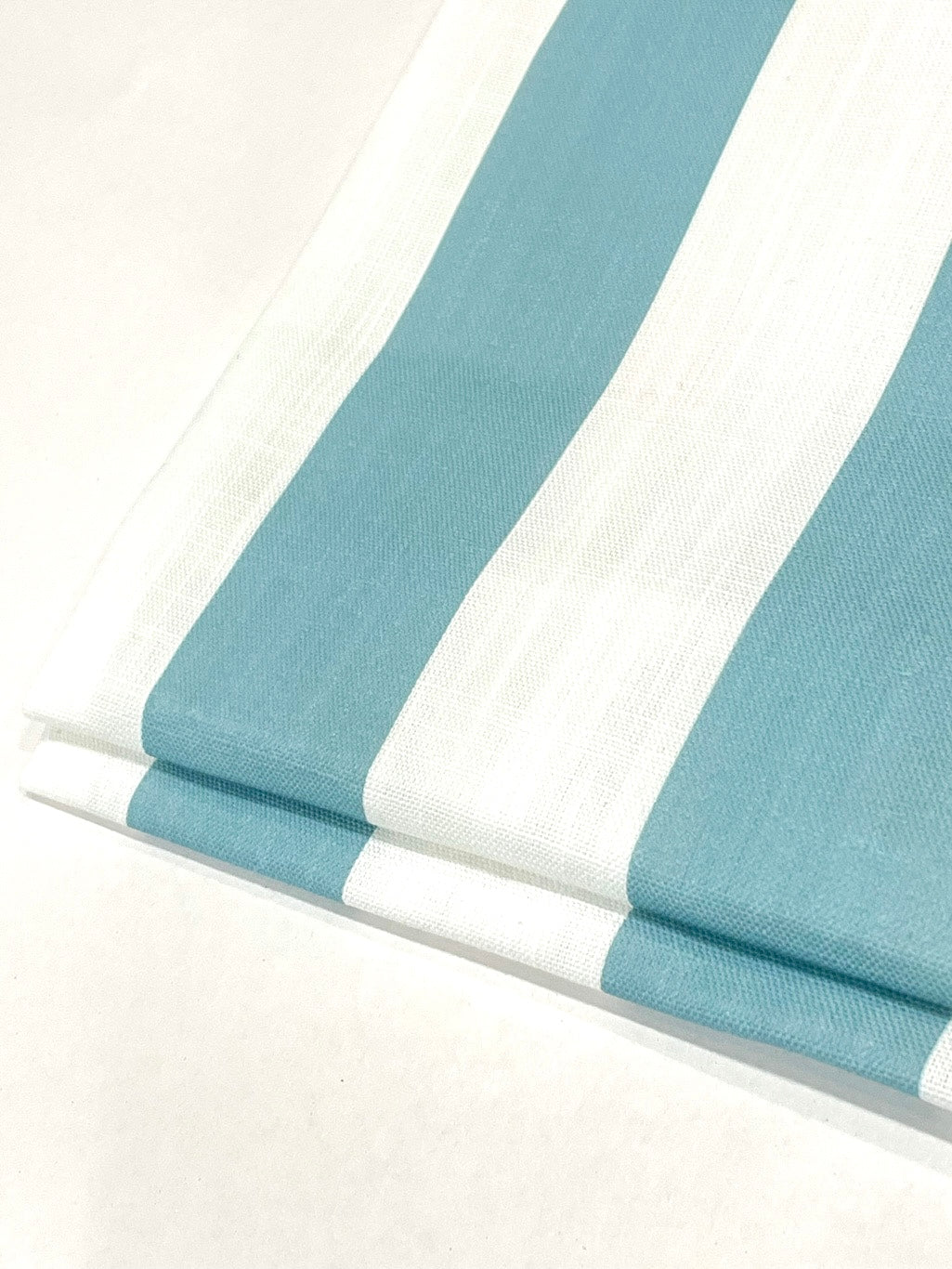 2" Stripe Faux Linen Flat Roman Shade / CL1092