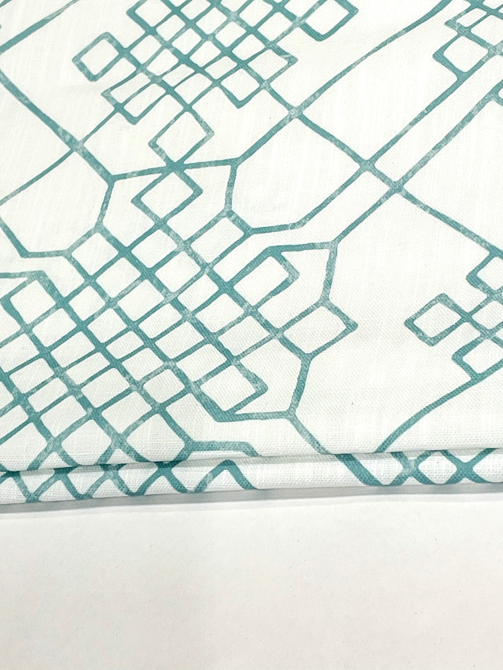 Contemporary Celtic Knot Faux Linen Flat Roman Shade, Relaxed Roman Shade/CL1090