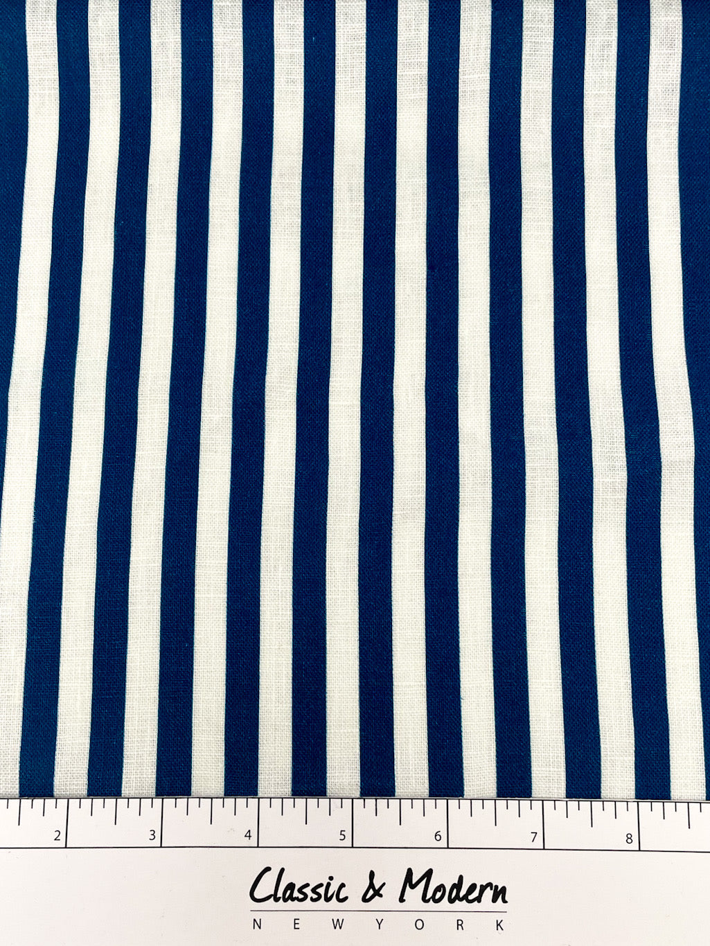 3/8" Narrow Thin Stripe 100% Natural Linen Fabric by the Yard / 57" Wide / CL1102