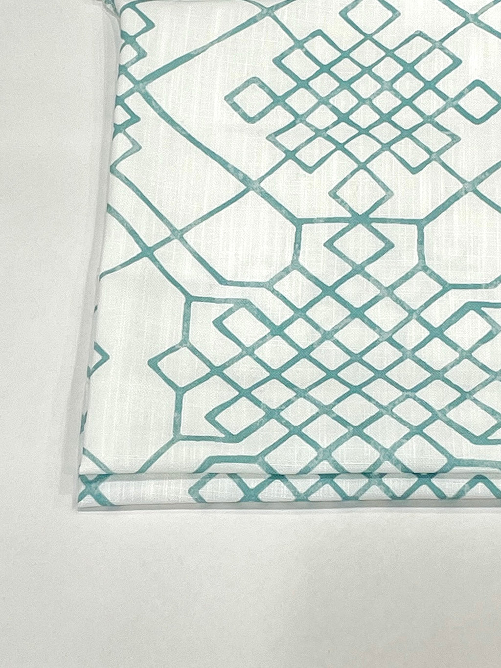 Contemporary Celtic Knot Faux Linen Flat Roman Shade, Relaxed Roman Shade/CL1090