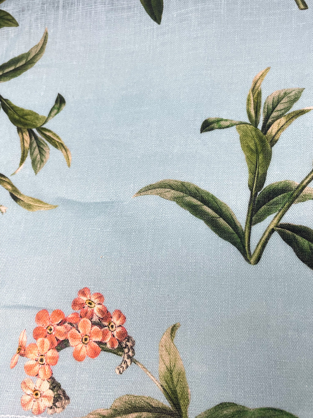 Plant Garden Handkerchief Light Weight 100% Linen Fabric By The Yard/CL1104