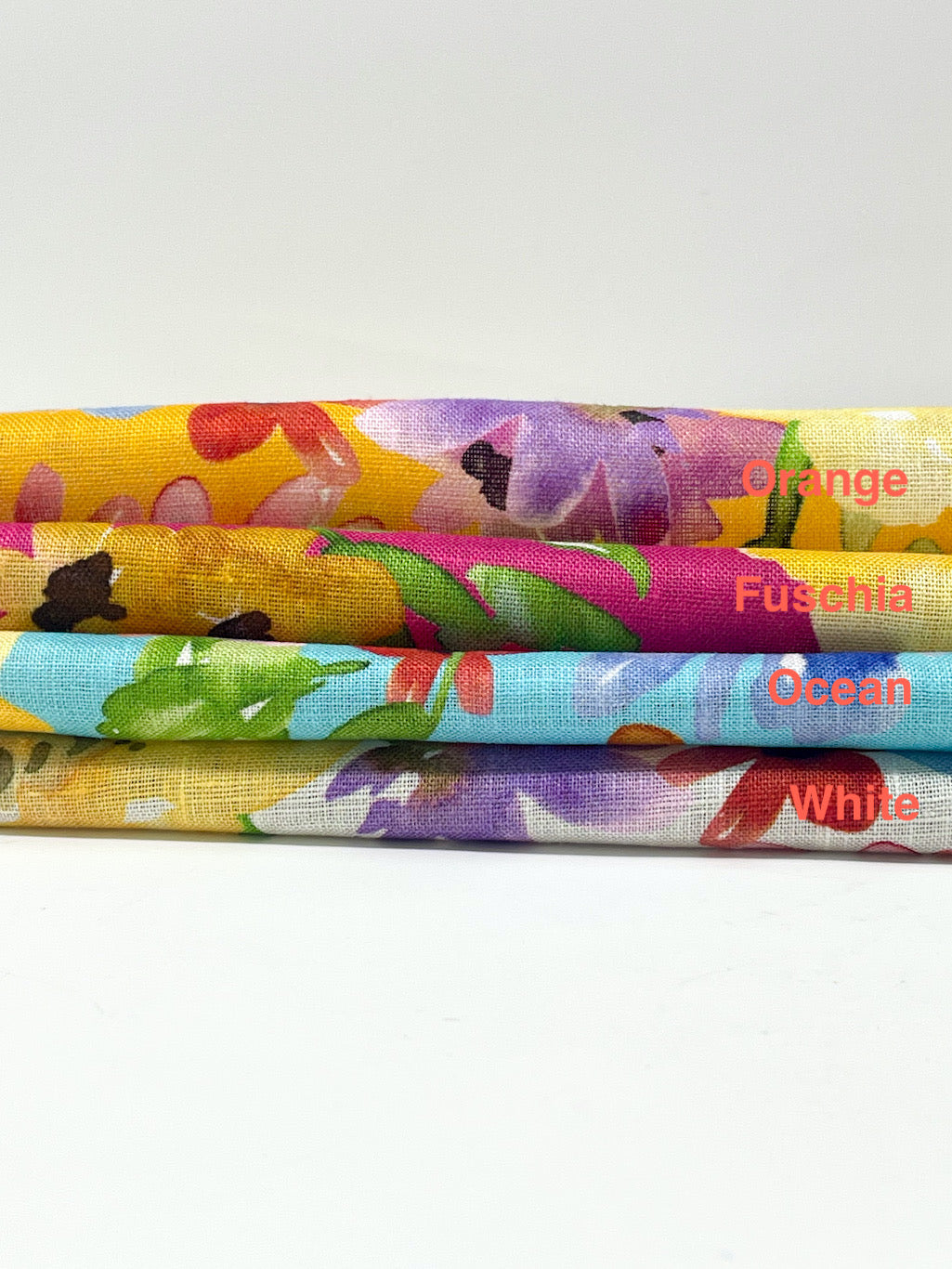 Floral Handkerchief Light Weight 100% Linen Fabric By The Yard/CL1103