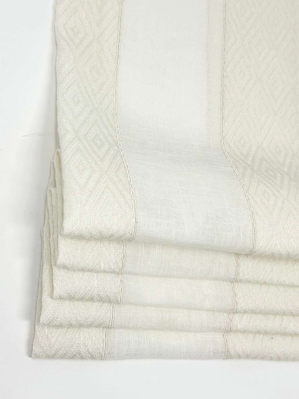 Geo Striped Blend Linen Sheer Fabric By The Yard/CL1138
