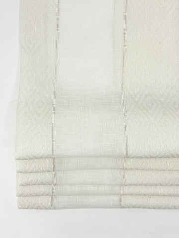 Geo Striped Blend Linen Sheer Fabric By The Yard/CL1138