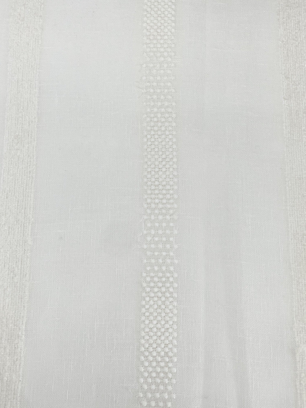 Dot and Texture Stripe Embroidery Blend Sheer Linen Fabric / 118" Width / CL1118