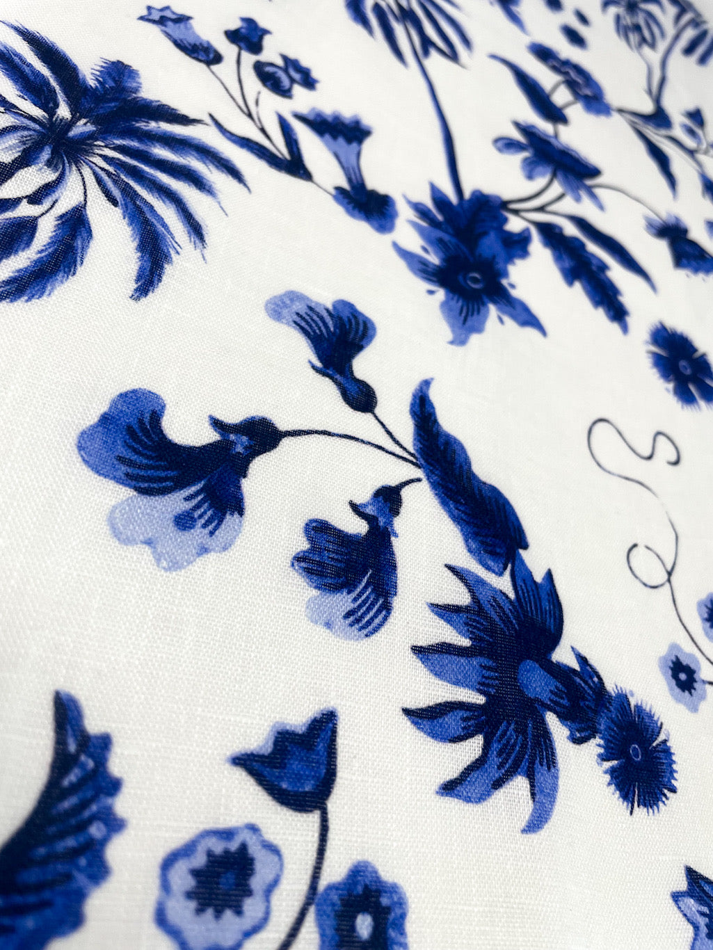 Blossom Flower Handkerchief Light Weight 100% Linen Fabric By The Yard/CL1111