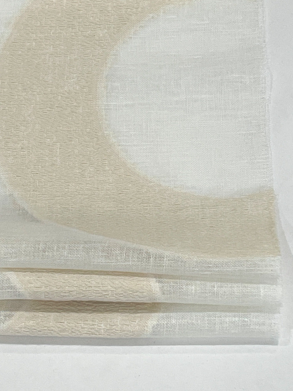 Circle Embroidery Geometric Linen Flat Roman Shade / CL1139