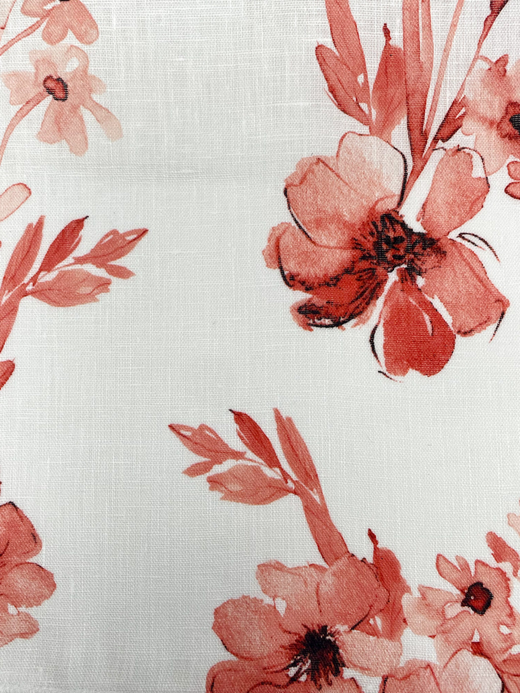 Ripples of bloom floral Handkerchief Light Weight 100% Linen Fabric By The Yard/CL1112