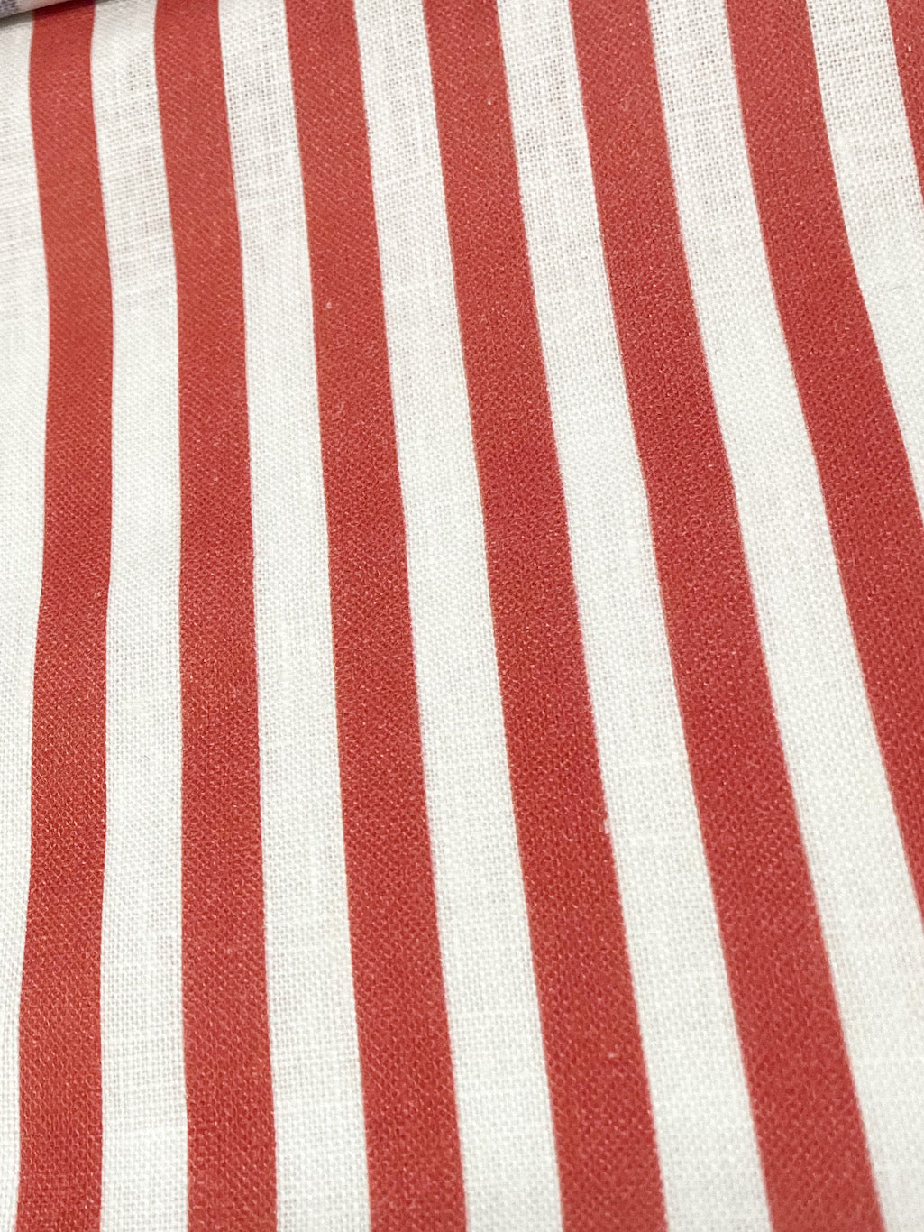 3/8" Narrow Thin Stripe 100% Natural Linen Fabric by the Yard / 57" Wide / CL1102