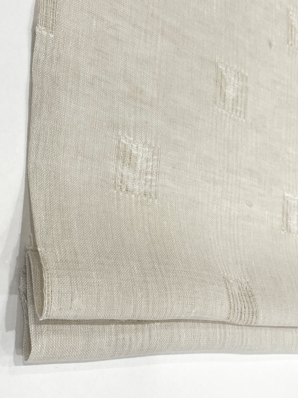 Square Tear-off Modern Geometric Blend Linen Sheer Fabric By The Yard / 54" Width / CL1137