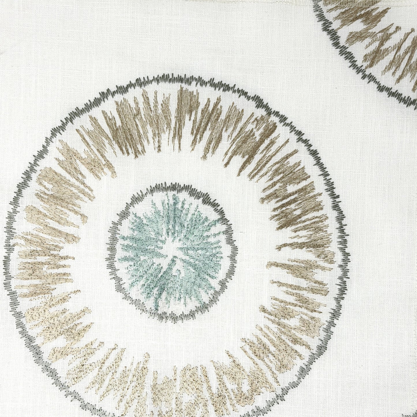 Retro Stitch Embroidery Linen Blend Fabric, 54"Width, CL1018