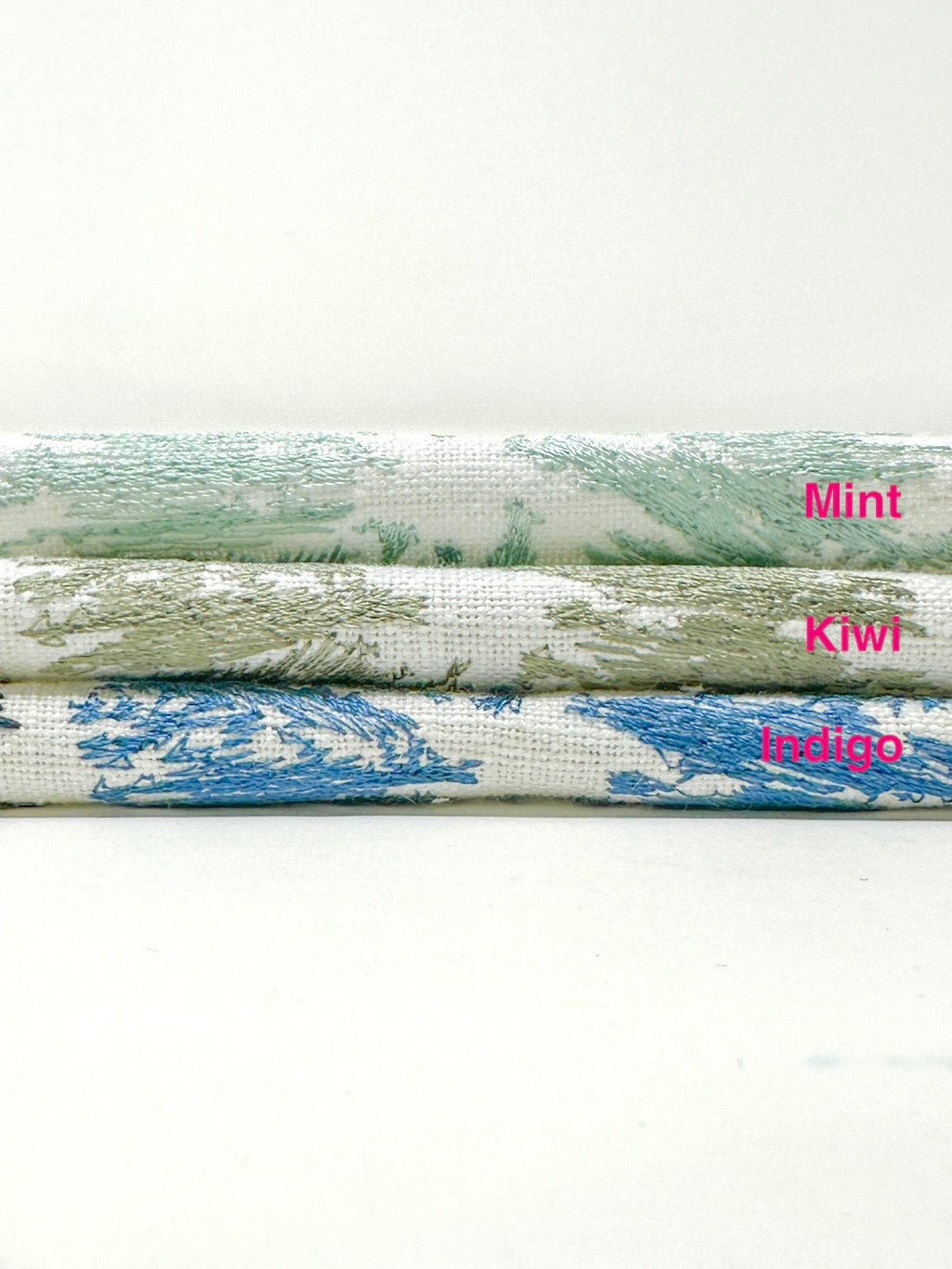 Retro Stitch Embroidery Linen Blend Fabric / 54" Width / CL1018