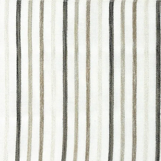 Multi Stripe Embroidered Sheer Linen Fabric By The Yard | 118"Width | CL1033