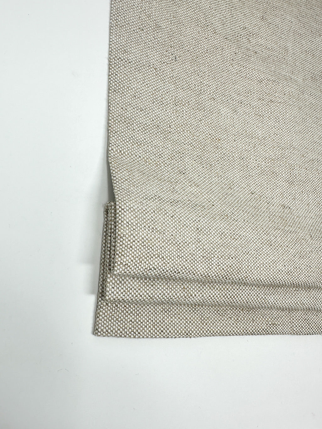 Solid Blend Medium Weight Linen Flat Roman Shade / CL1038