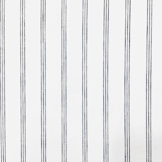 Dark Grey Thin Stripes 100% Natural Linen contemporary Flat Roman Shade | CL1044