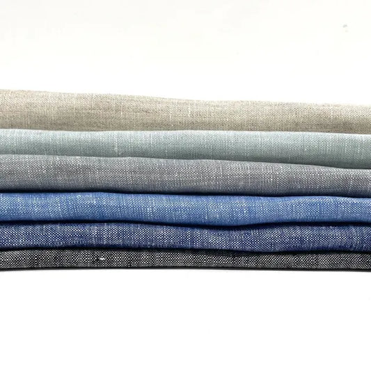 Solid Double Width 100% Natural Linen Fabric by the Yard | 118"Width | CL1056