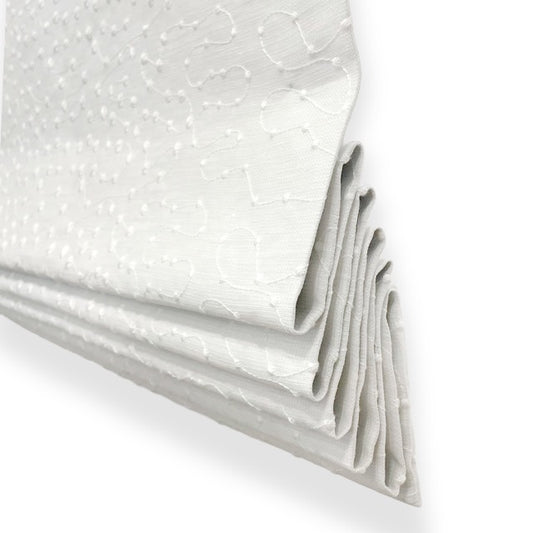 Embroidery Filigree Blend Sheer Linen Flat Shade, CL1059