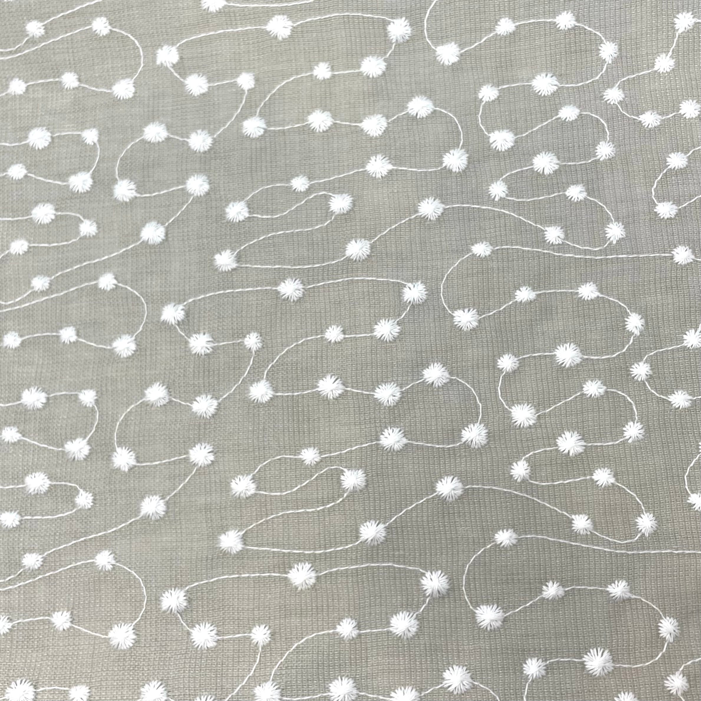 Elegant Embroidery Filigree Blend Linen / 54" Width / CL1059