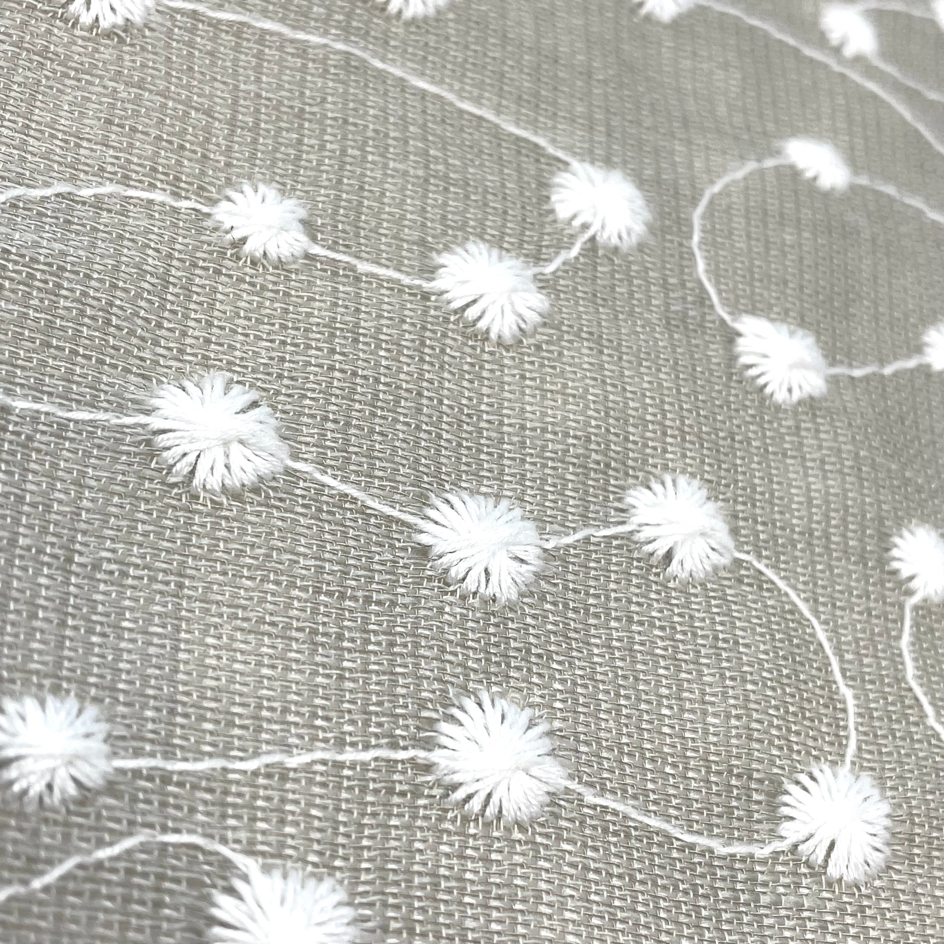 Elegant Embroidery Filigree Blend Linen / 54" Width / CL1059