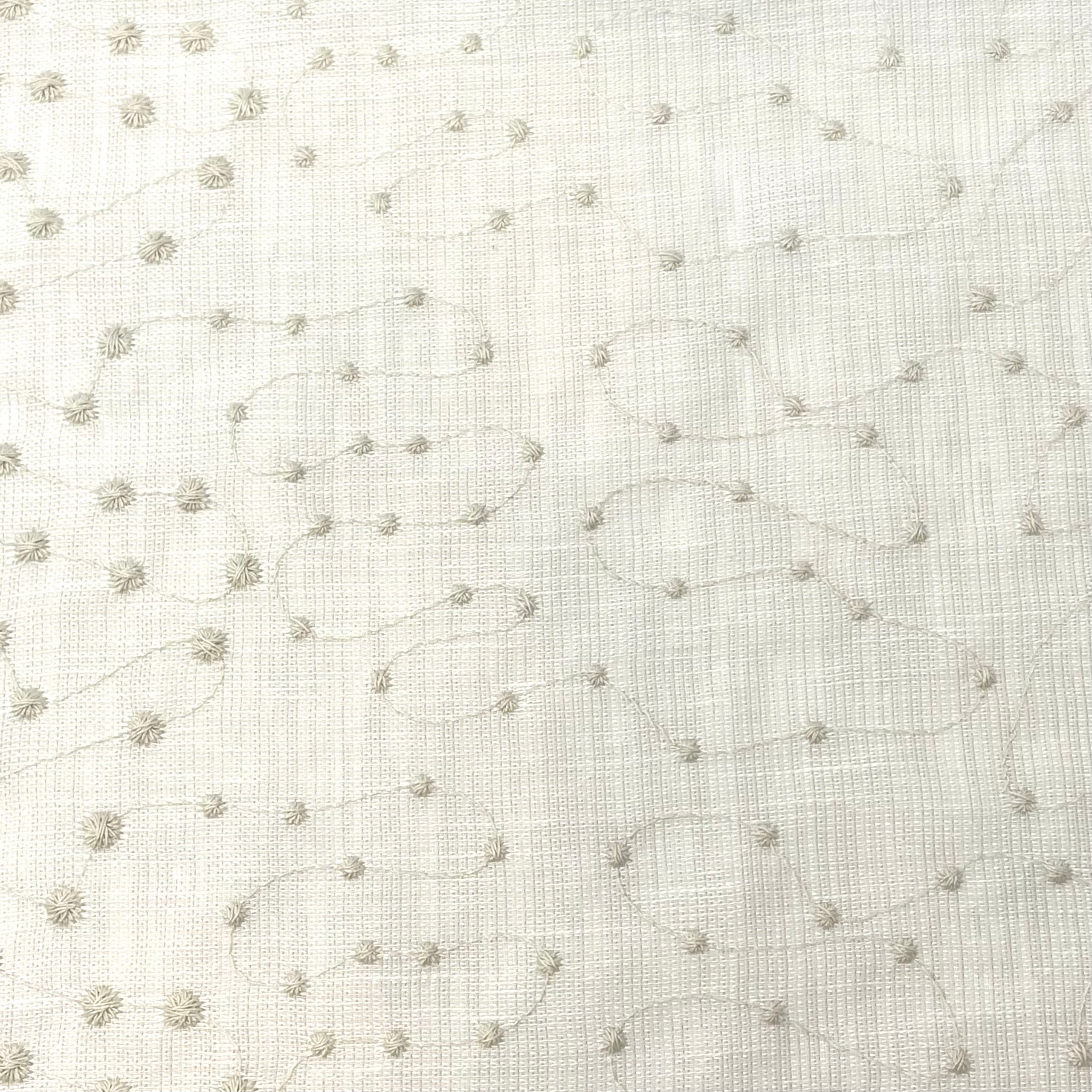 Elegant Embroidery Filigree Blend Linen / 54" Width / CL1059