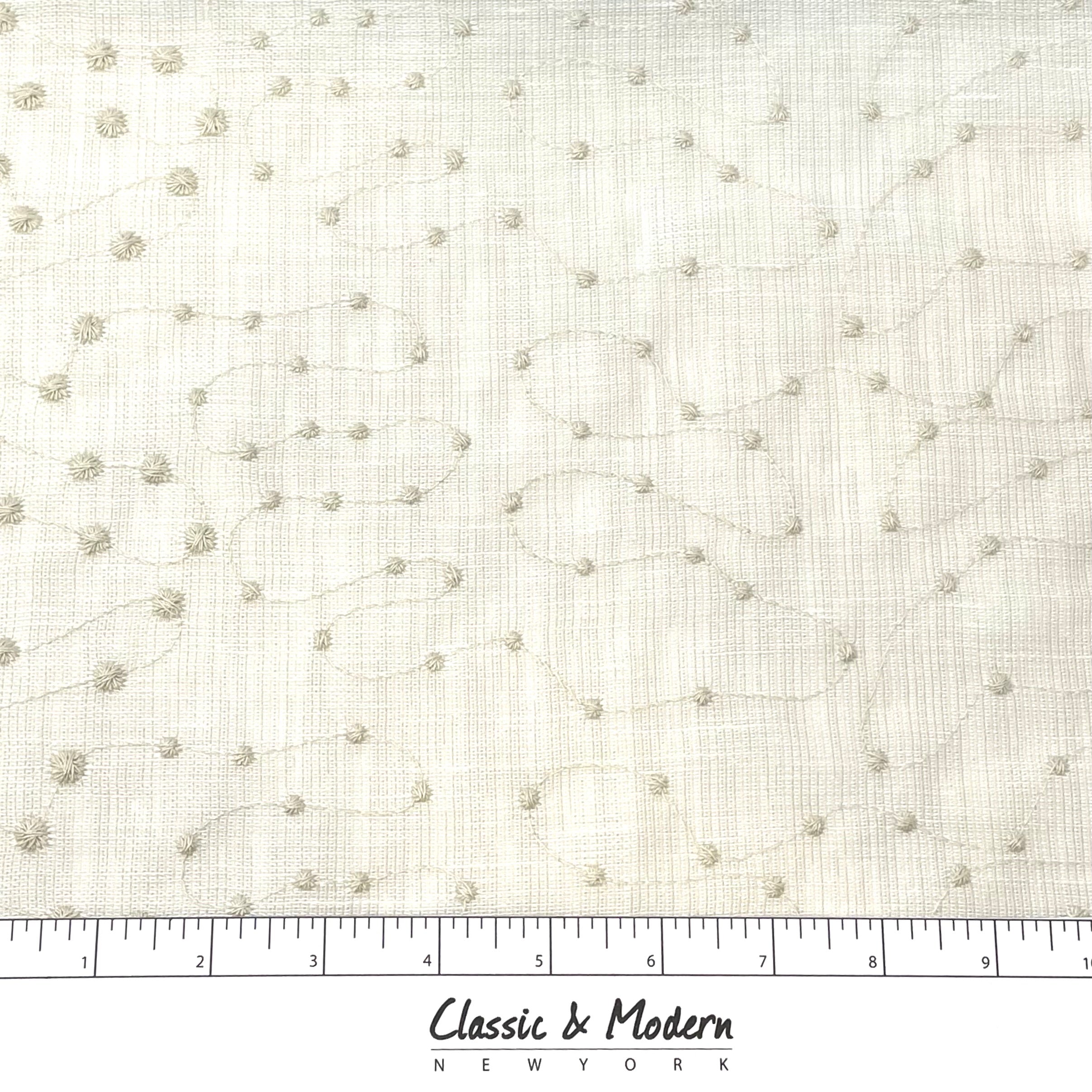 Embroidery Filigree Blend Sheer Linen Flat Relaxed Casual Roman Shade, Farmhouse contemporary Roman Shade/CL1059