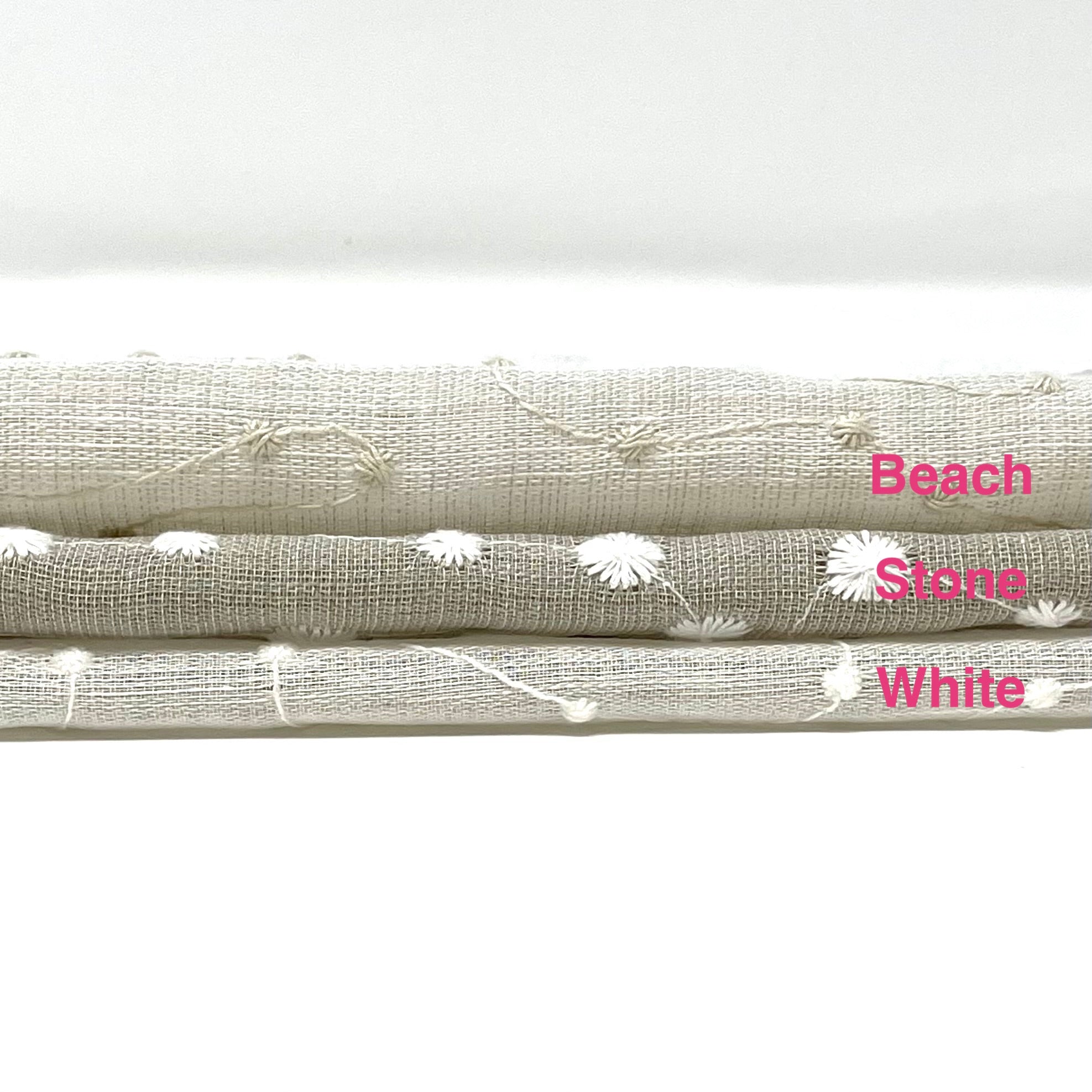 Embroidery Filigree Blend Sheer Linen Flat Relaxed Casual Roman Shade, Farmhouse contemporary Roman Shade/CL1059