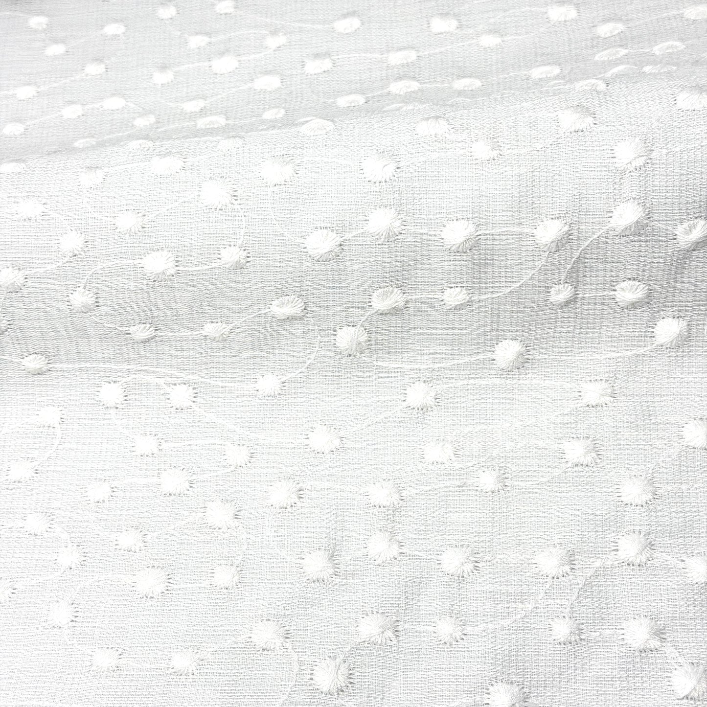 Embroidery Filigree Blend Sheer Linen Flat Shade, CL1059