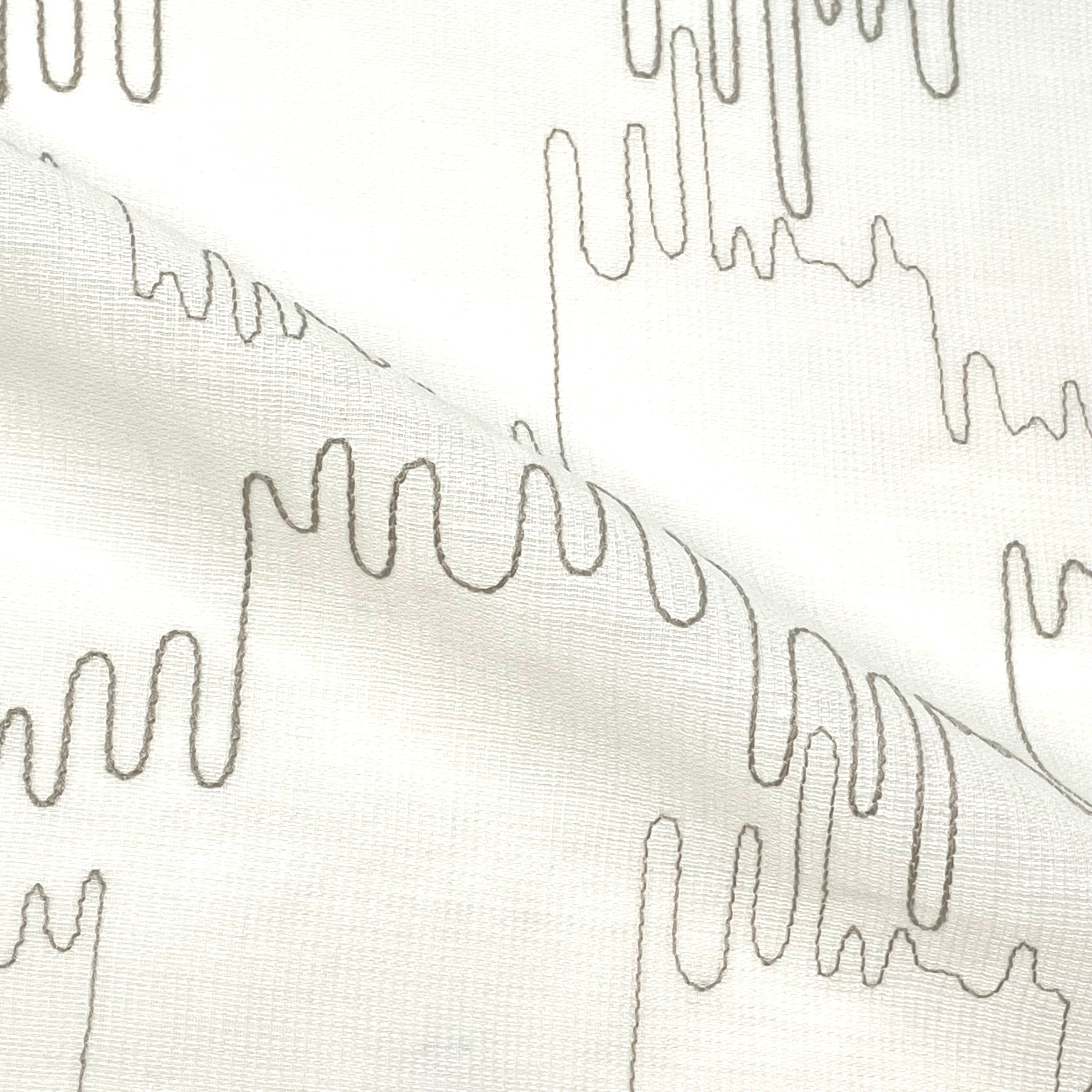 Embroidery Abstract Blend Linen Fabric By The Yard/CL1062
