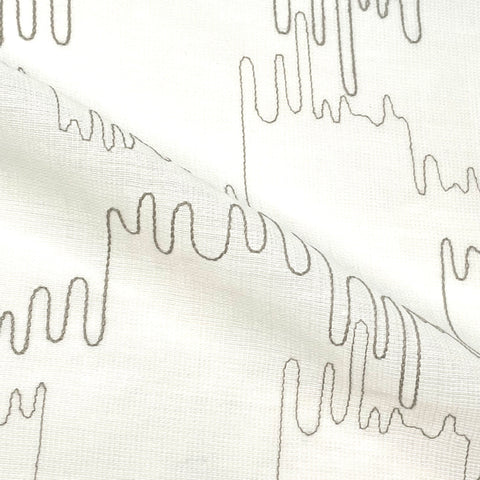 Embroidery Abstract Blend Linen Fabric By The Yard/CL1062
