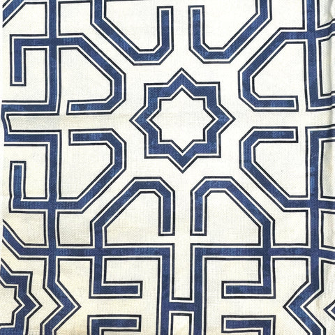 Geometric Latice Linen Blend Fabric by the Yard / 54" Width / CL1067