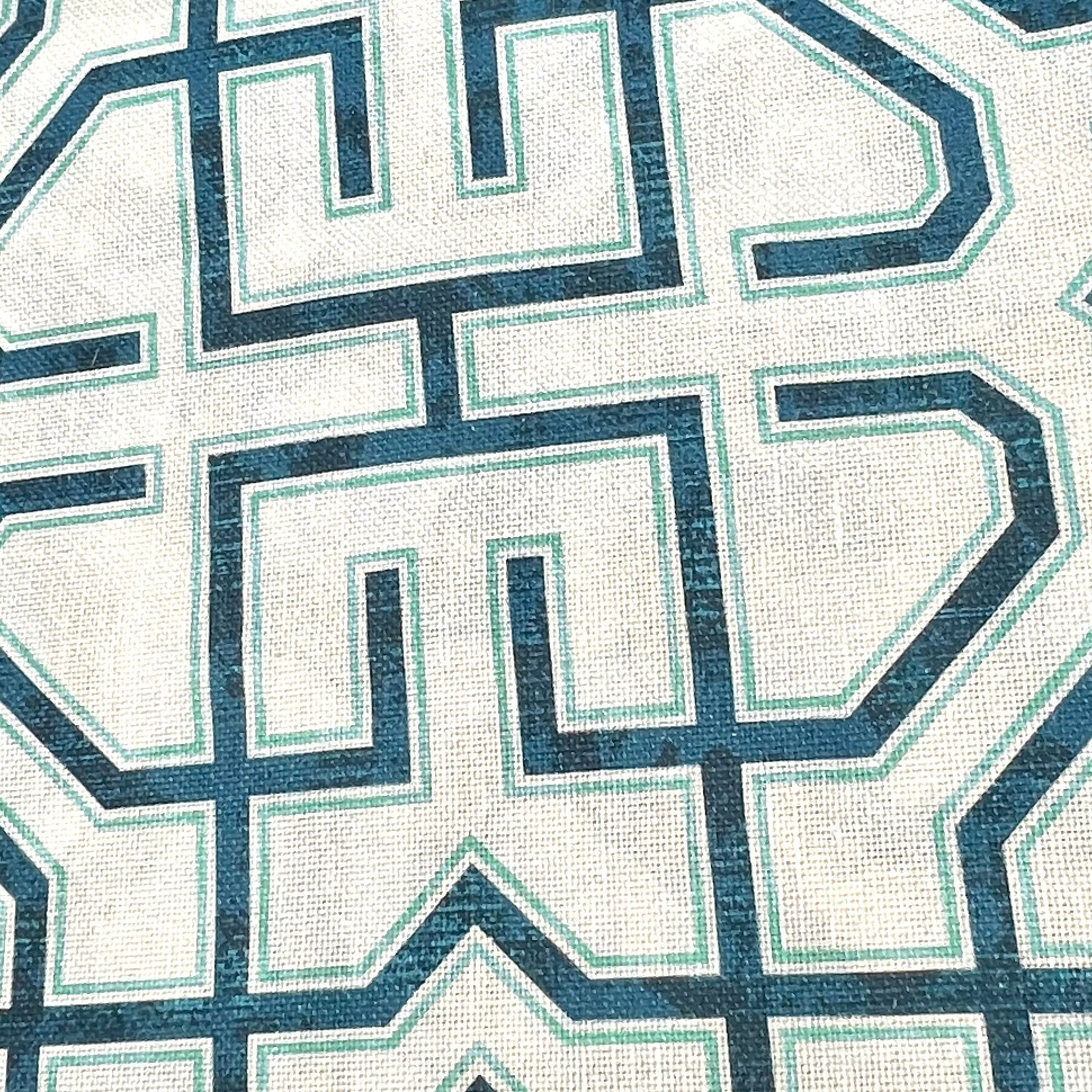Geometric Latice Linen Blend Fabric by the Yard / 54" Width / CL1067