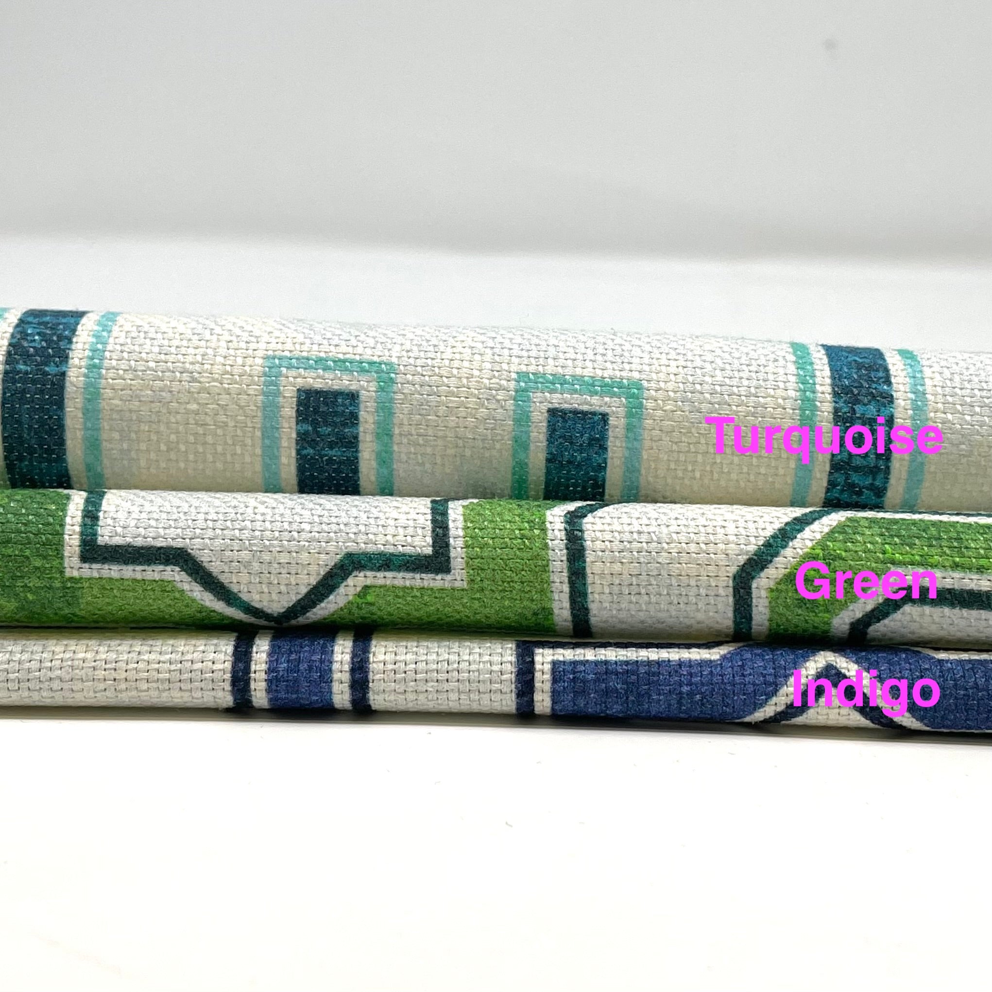 Geometric Latice Linen Blend Fabric by the Yard / 54" Width / CL1067