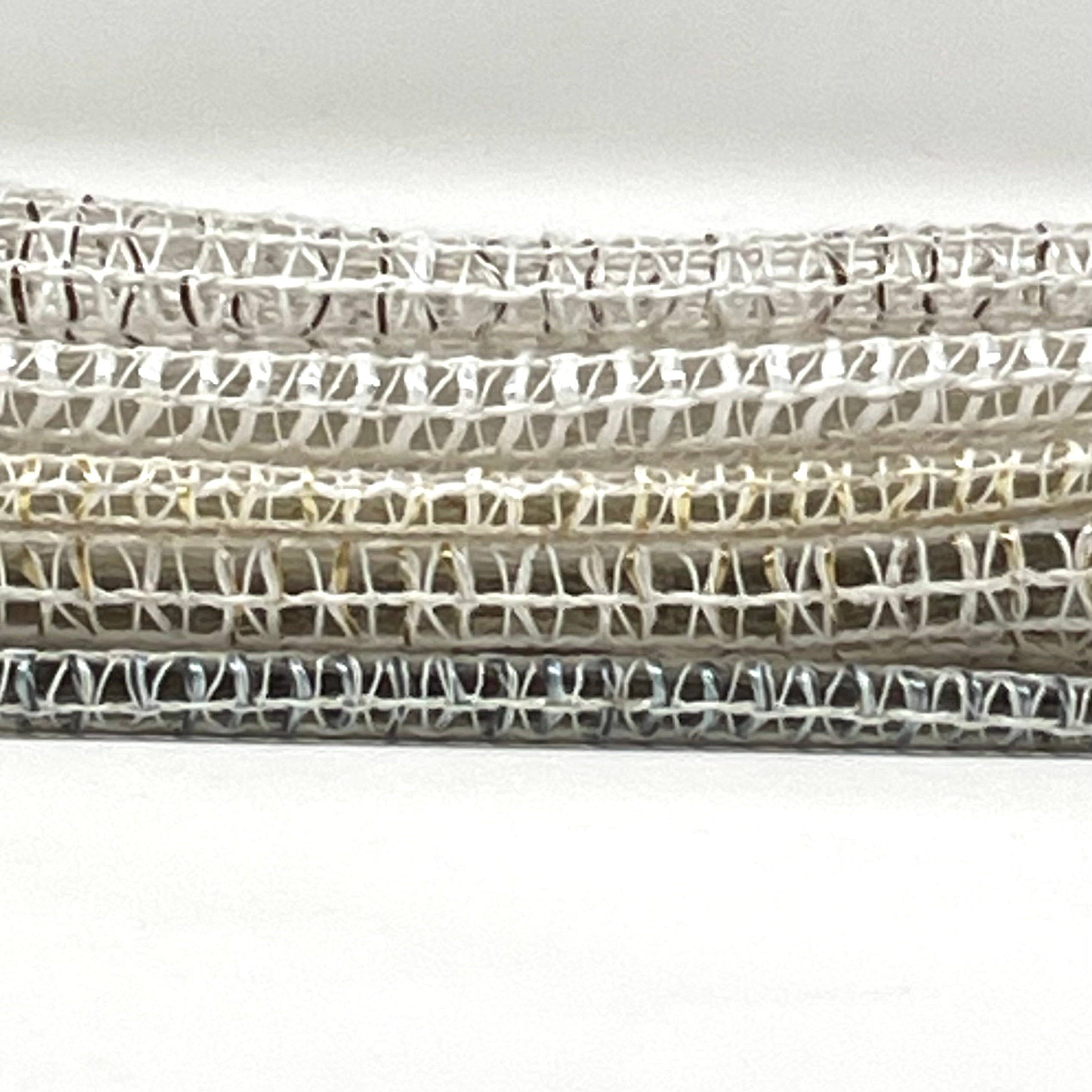 Large mesh Net Blend Linen Fabric By The Yard / CL1070