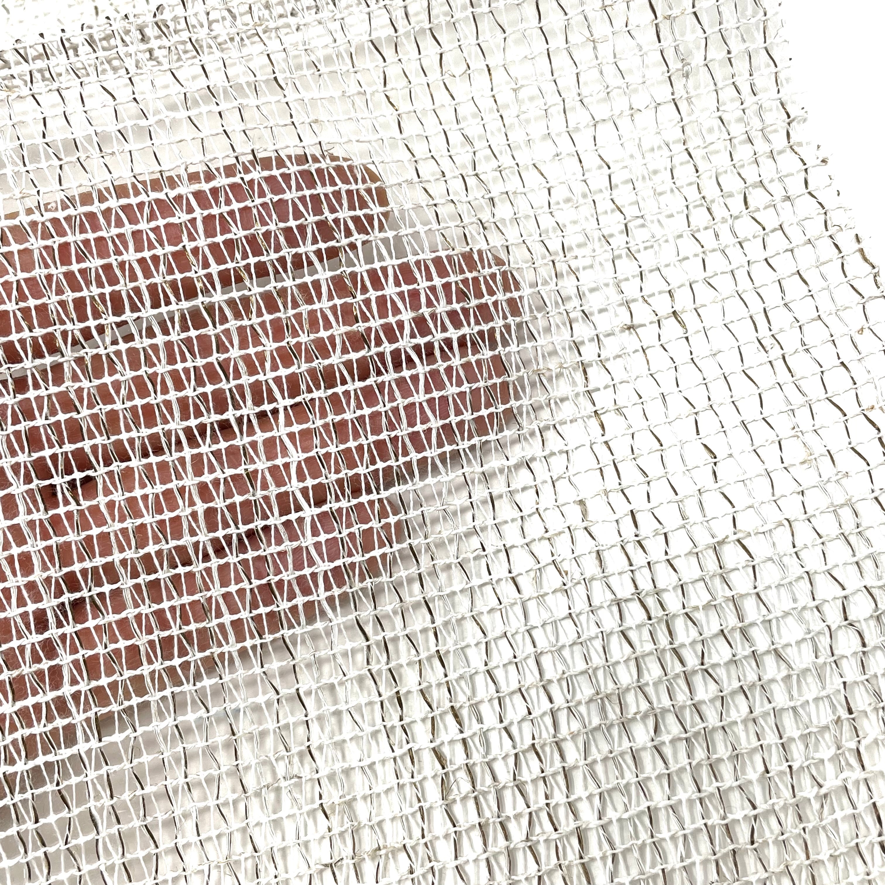 Large mesh Net Blend Linen Fabric By The Yard / CL1070