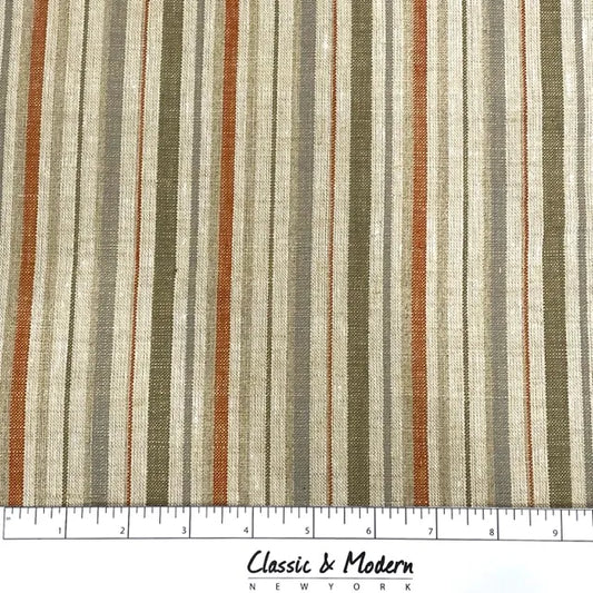 Multi-Color & Beige 100% Linen Fabric by the Yard | 56"Width | CL1089