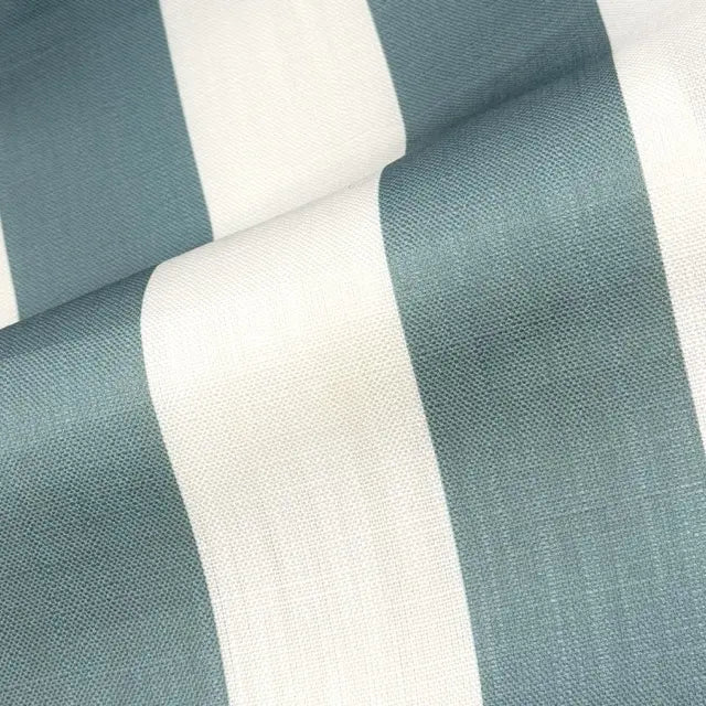 2" Stripe Faux Linen Flat Roman Shade, CL1092