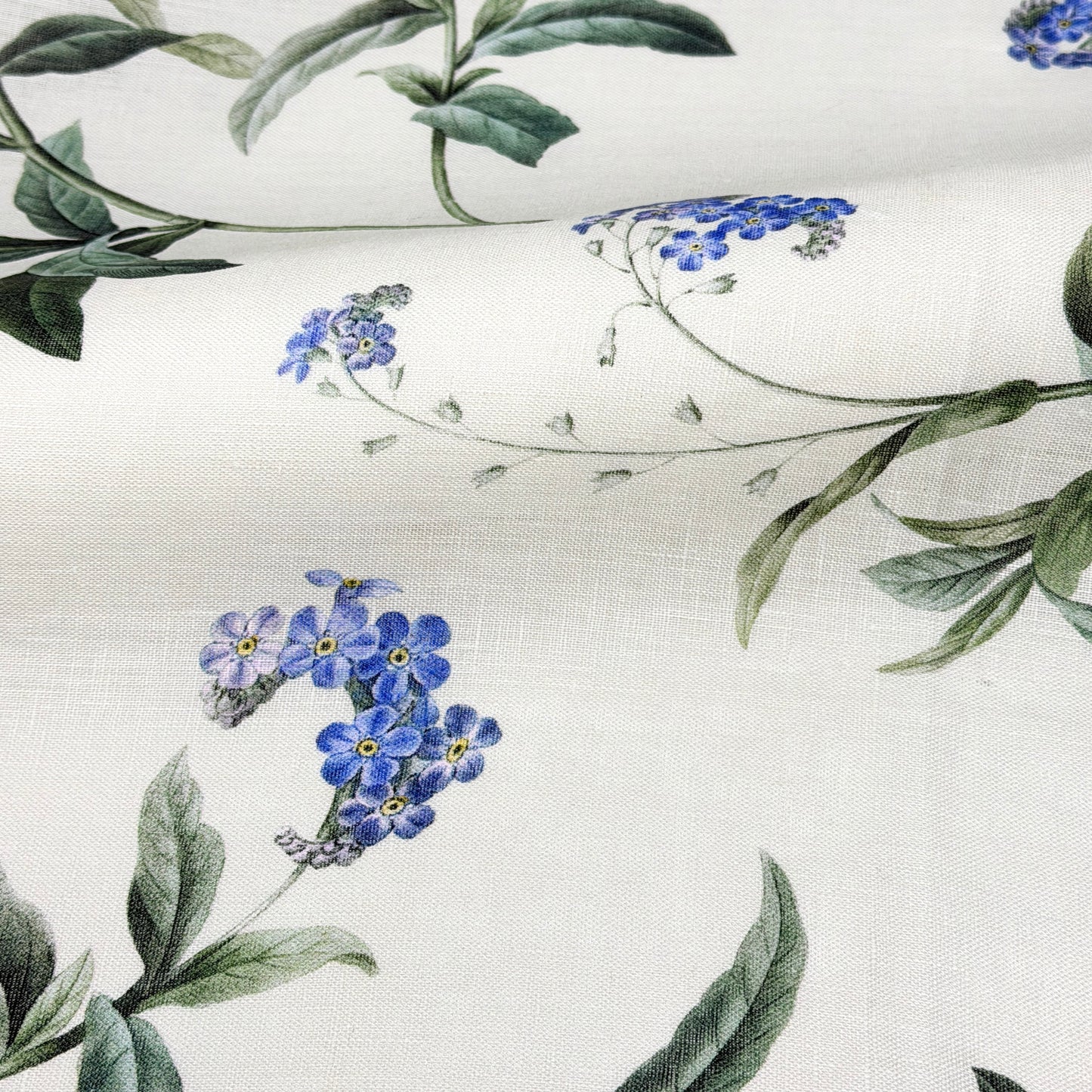 Plant Garden Handkerchief Light Weight 100% Linen Fabric By The Yard, 57"Width, CL1104