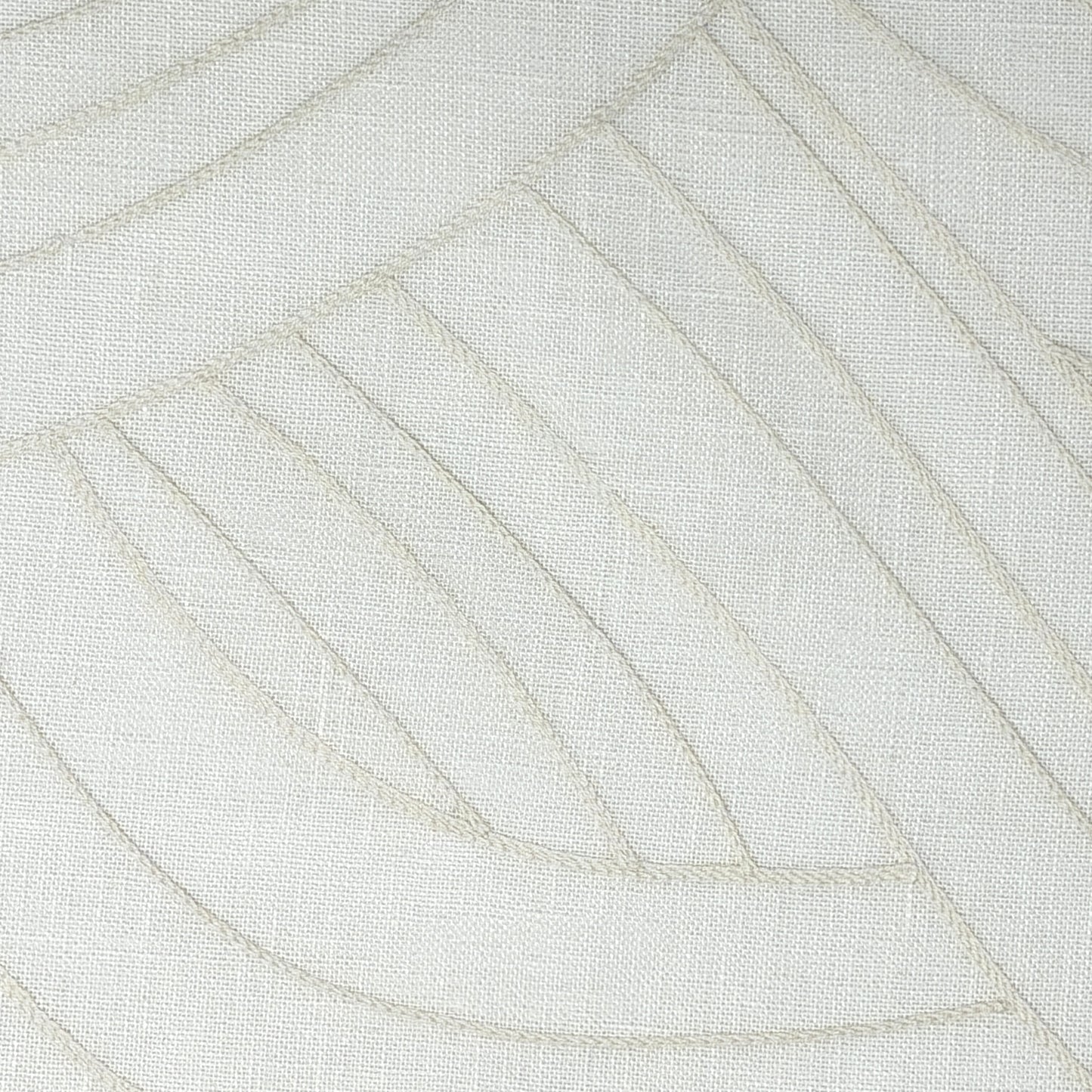 Wave Embroidery Geometric Blend Linen Sheer Fabric by the Yard / 54"Width / CL1136