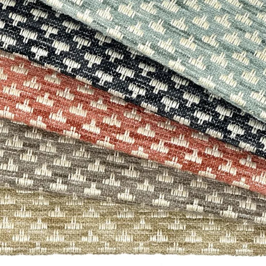 Textured Geometric Woven Upholstery Fabric By The Yard | 54"Width | CL1166