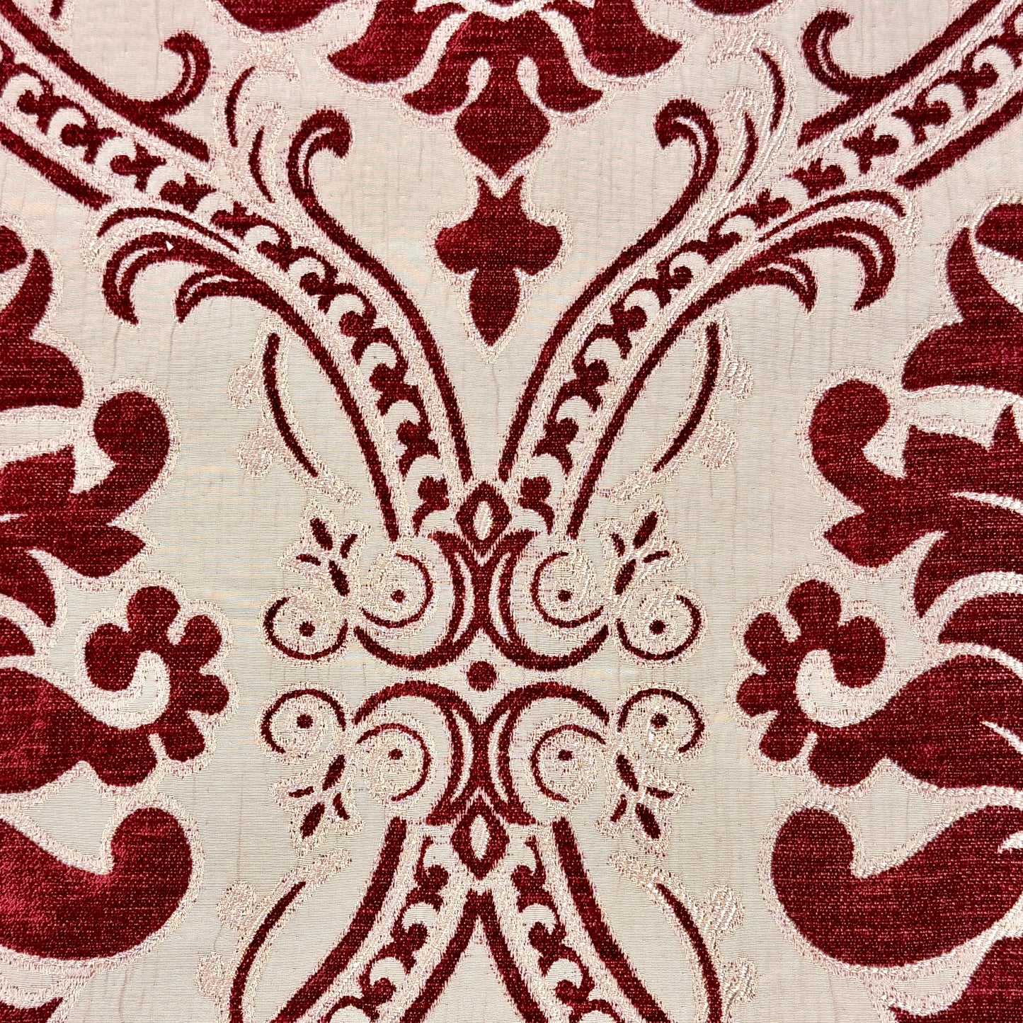 Gold Brown Velvet Jacquard Flat Roman Shade, CL1194