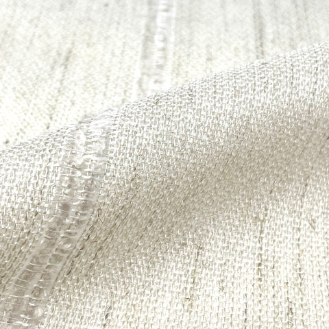 Stripe Embroidery Blend Linen Fabric / 118" Wide / CL1060