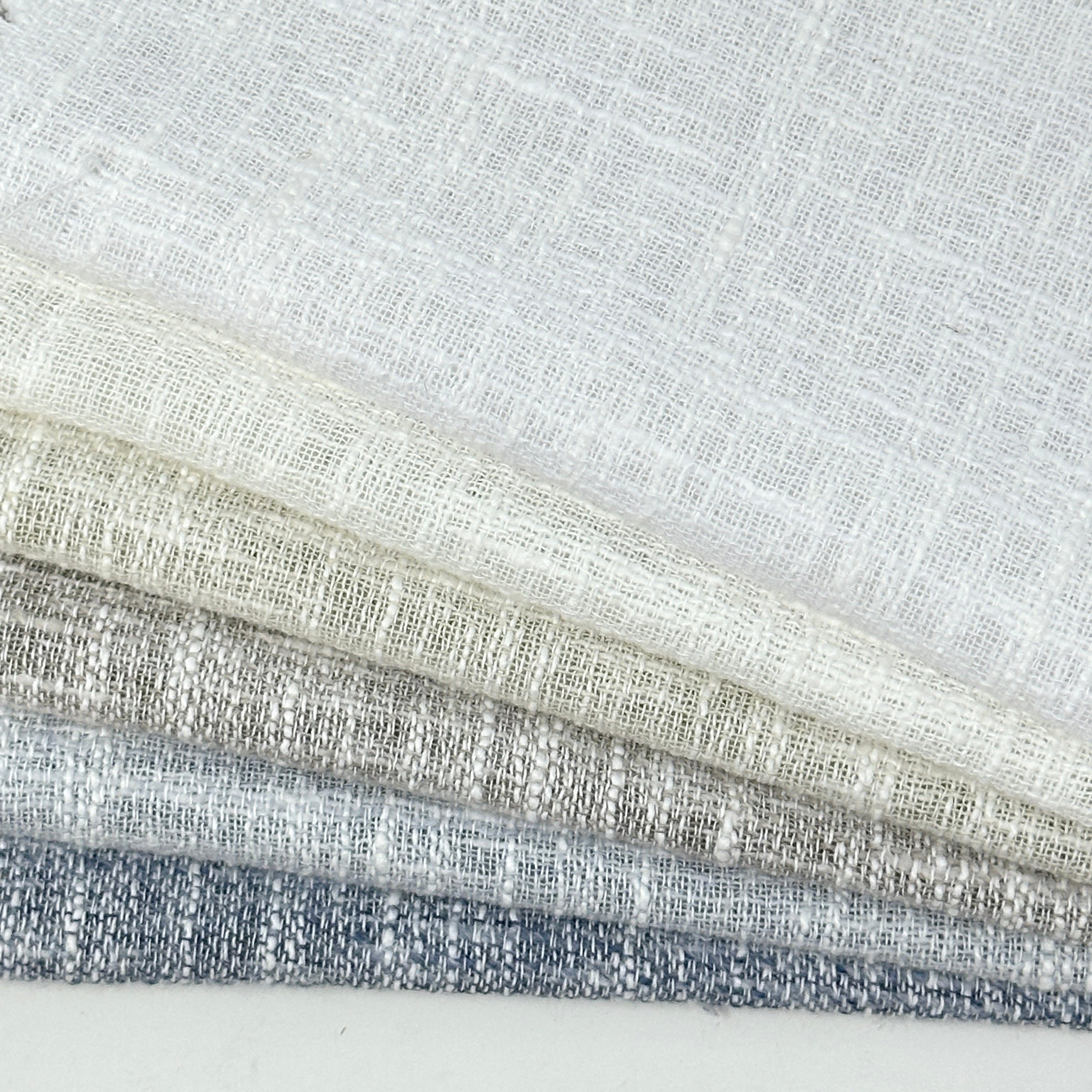 Textured Solid Sheer Linen Blend Fabric By The Yard/CL1065