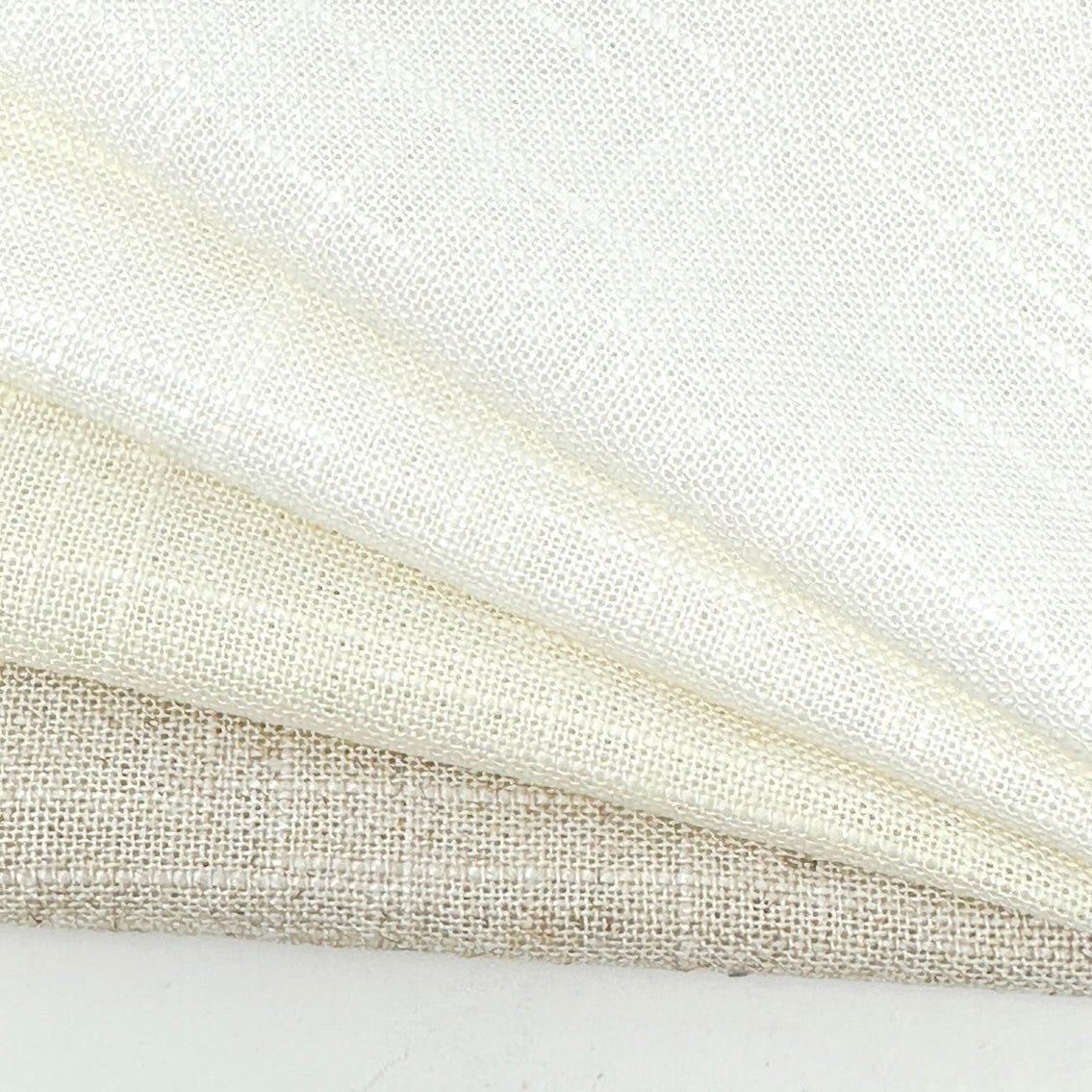Solid Plain Sheer Net Linen Blend Fabric by the Yard / 118" Wide / CL1063