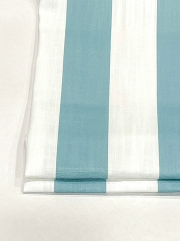 2" Stripe Faux Linen Flat Roman Shade / CL1092