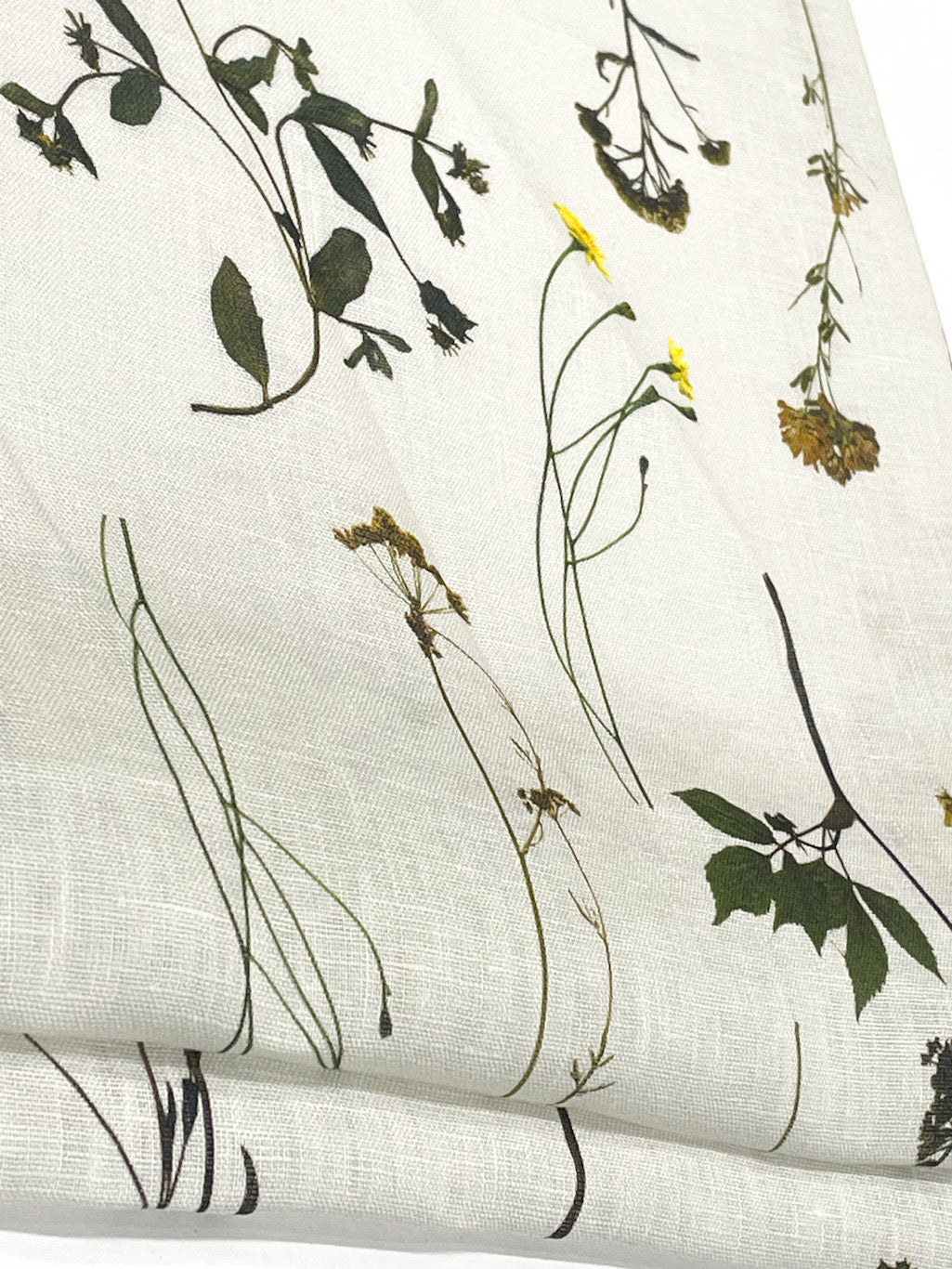 Bloom Plant Garden Print 100% Lightweight Linen Flat Roman Shade / CL1106