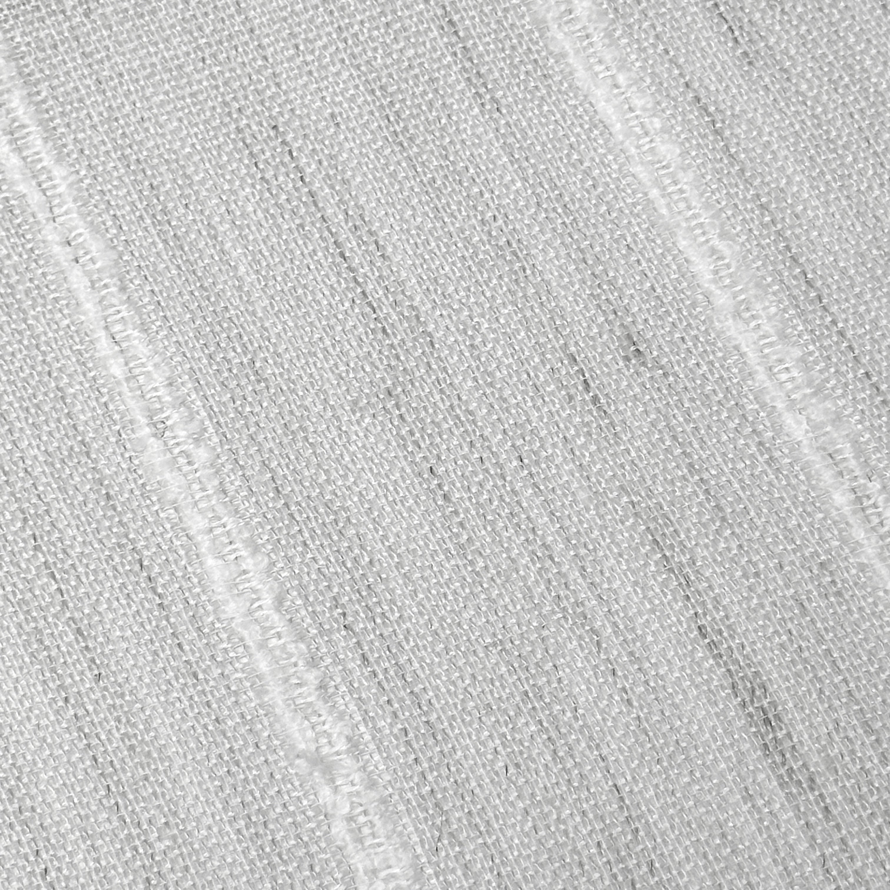 Stripe Embroidery Blend Linen Fabric / 118" Wide / CL1060